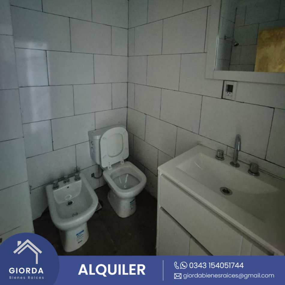 ALQUILA:  DEPARTAMENTO DE 1 DORMITORIO PARA VIVIENDA U OFICINA PARA JULIO