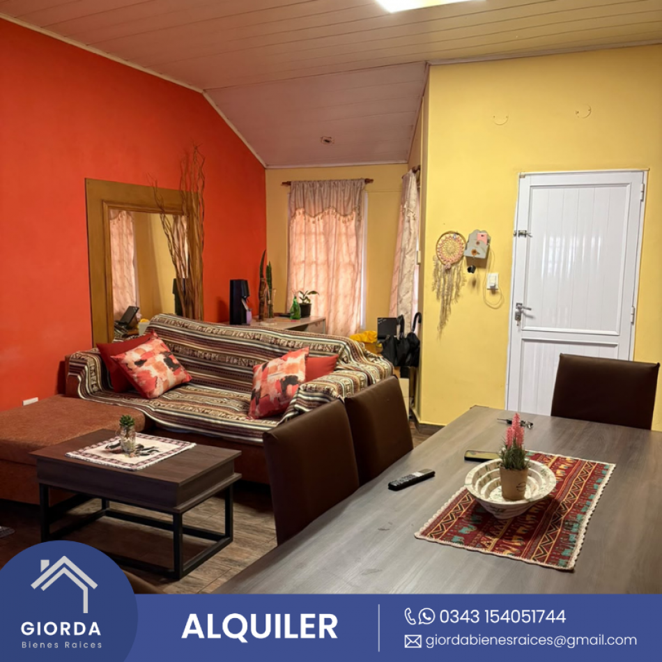 ALQUILA: Casa calle Ñandubay, dos dormitorios